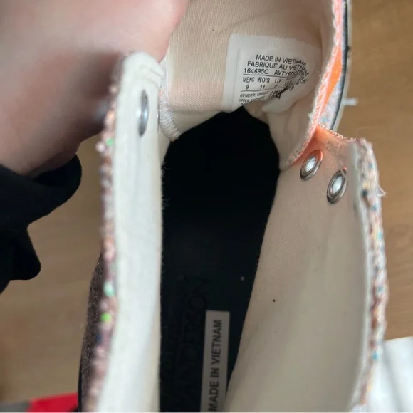 JW Anderson Converse Chuck 70 Hi Glitter Pack Sneakers Mens 9 Women’s 11 - Picture 7 of 9